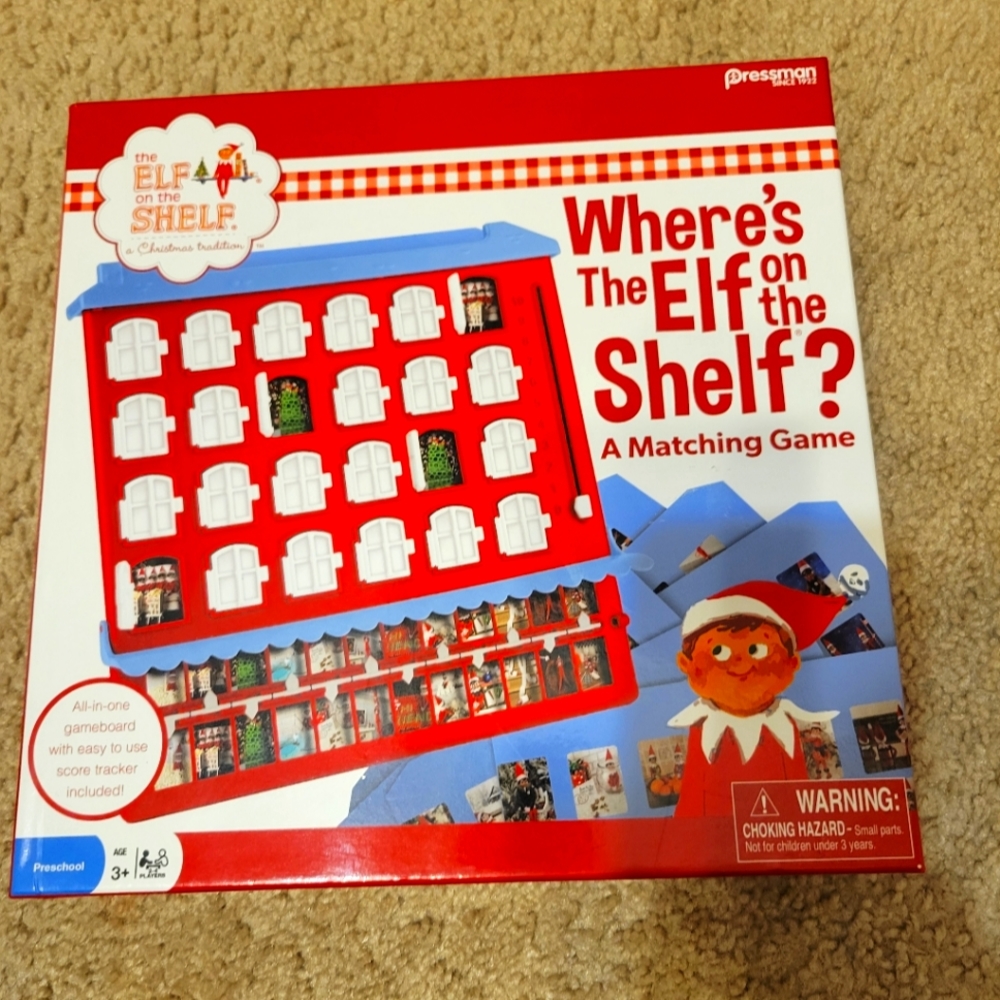 Where's The Elf On The Shelf Matching Game